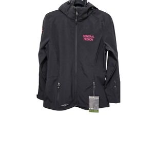 NWT Eddie Baur Softshell Jacket Hood T-Mobile Central Region Logo Women's Fit Bl
